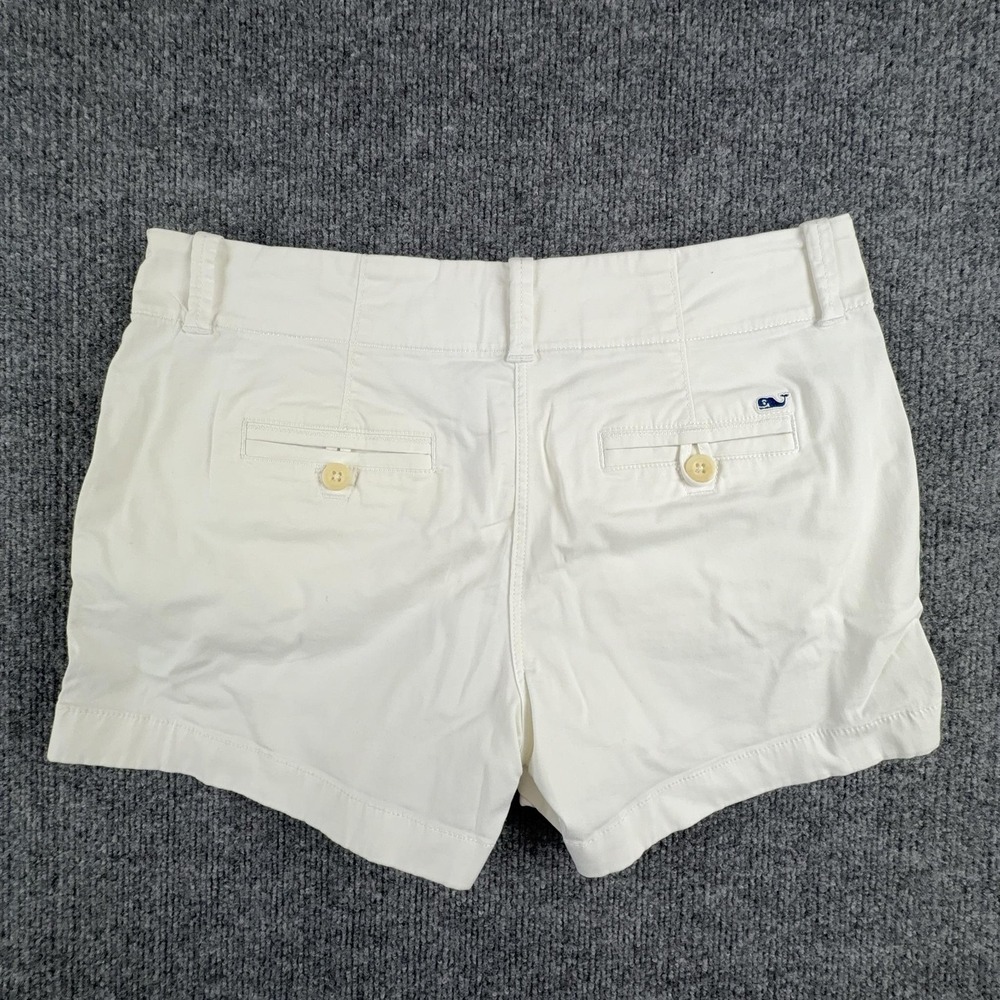 Vineyard Vines Shorts Womens 4 White Chino Twill Stretch Logo Pockets Casual - Picture 8 of 10